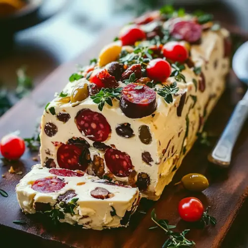 Holiday Antipasto Cream Cheese