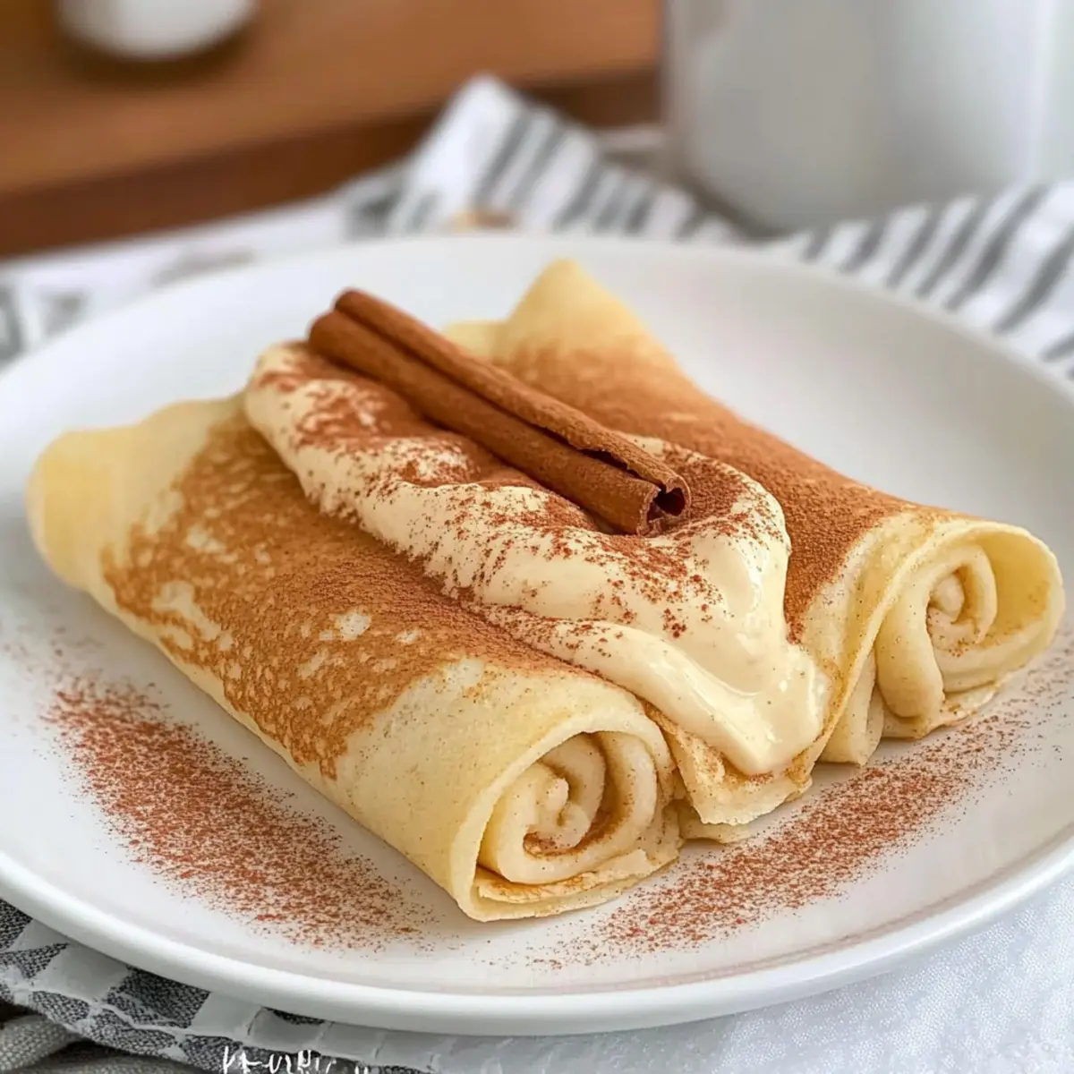 Cinnamon Roll Protein Crepes