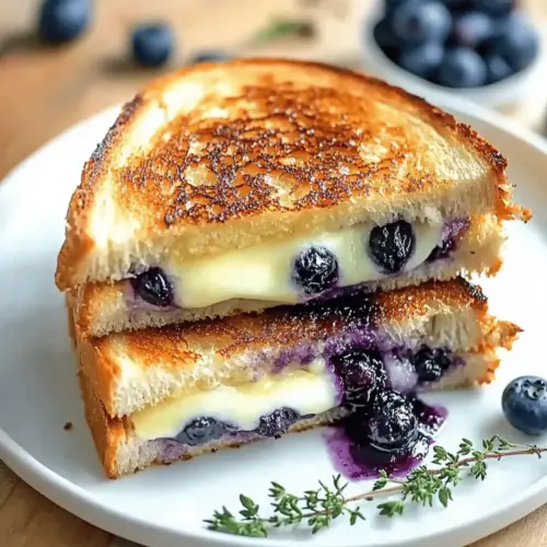 Crispy Blueberry Grilled Cheese