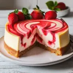 Strawberry Swirl Cheesecake