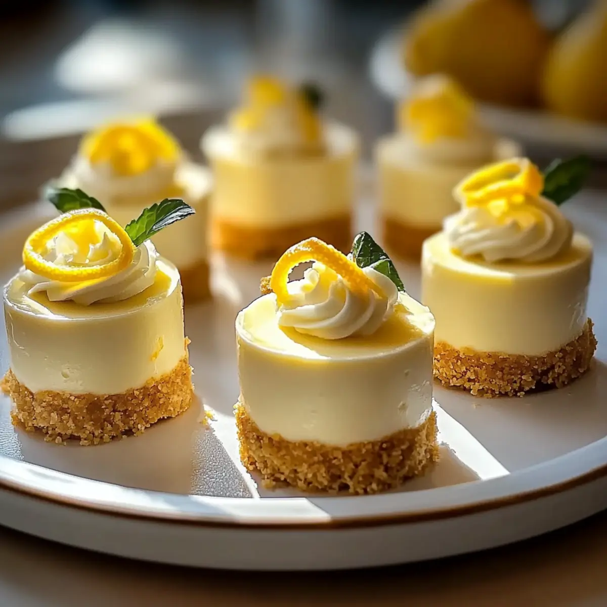 Mini Lemon Cheesecakes