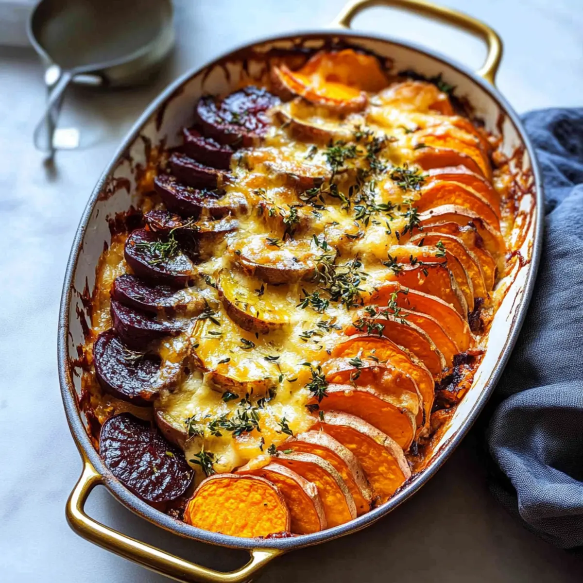 Cheesy Root Vegetable Gratin