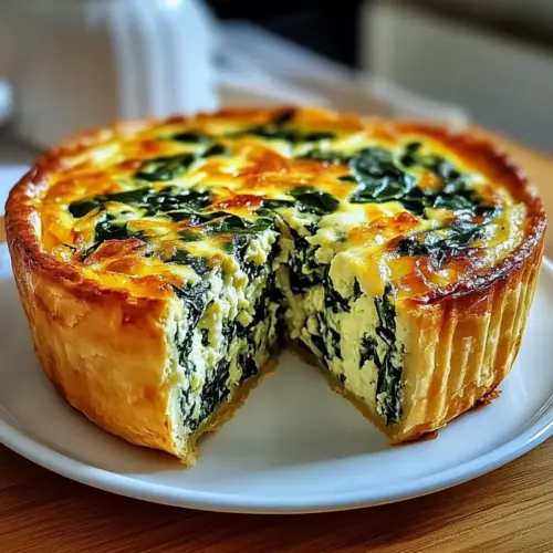 Cottage Cheese and Spinach Crustless