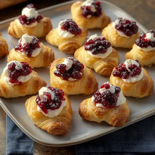 Cranberry Cream Cheese Crescent Bites