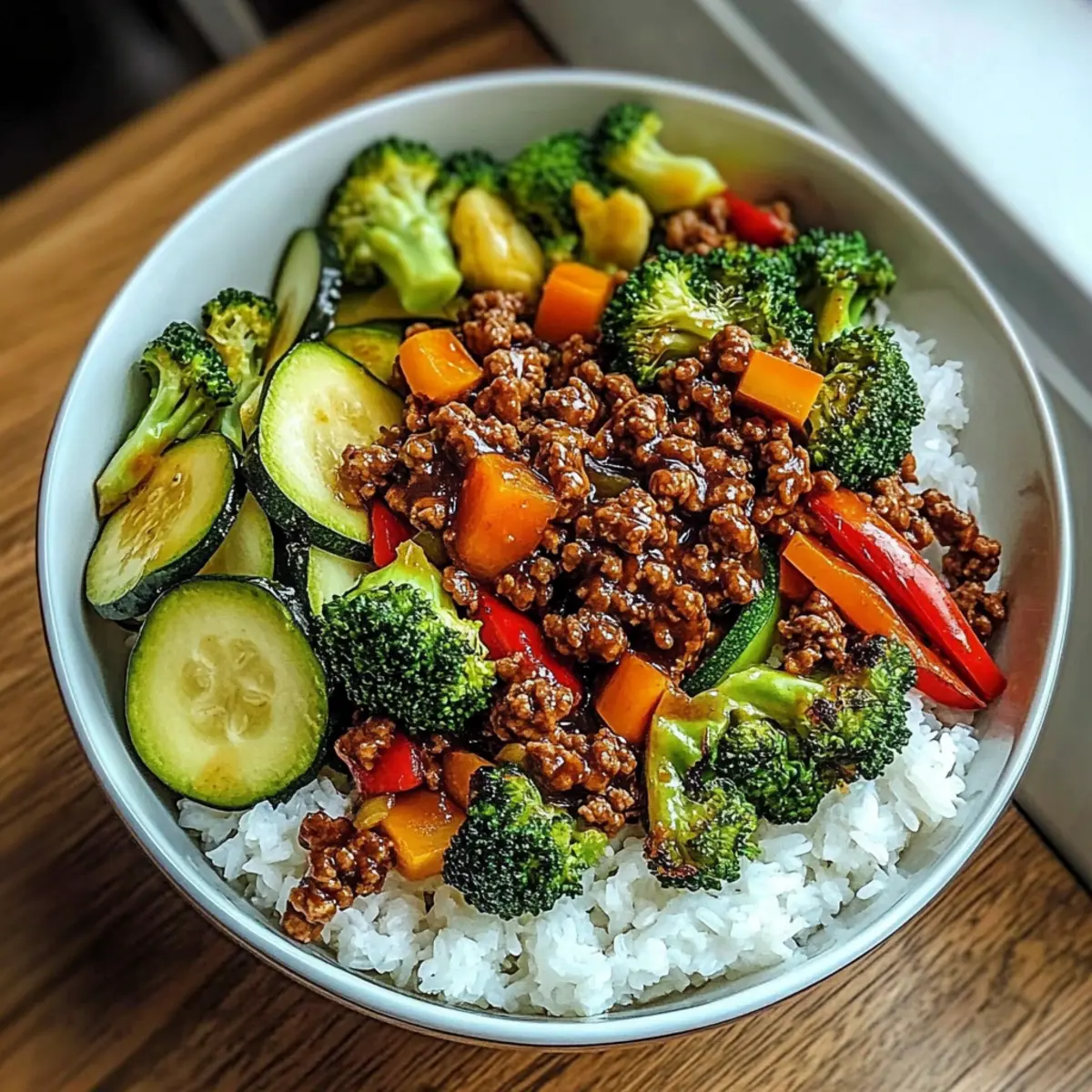 Spicy Ground Beef Stir-Fry Bowl