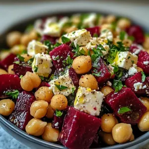 Chickpea Beet Feta Salad