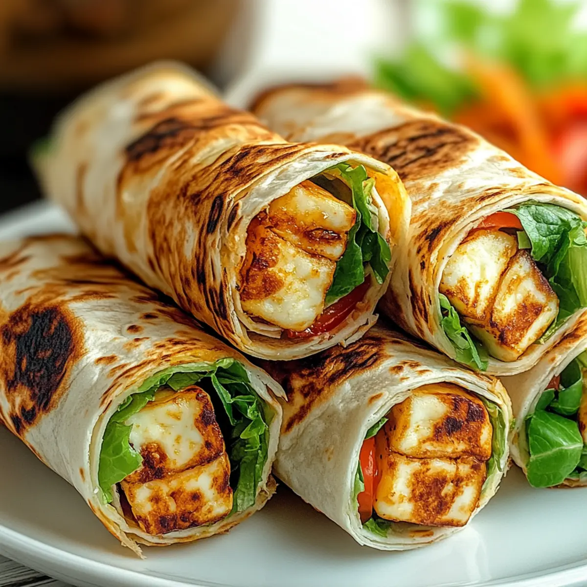 Sweet Chili Halloumi Wraps