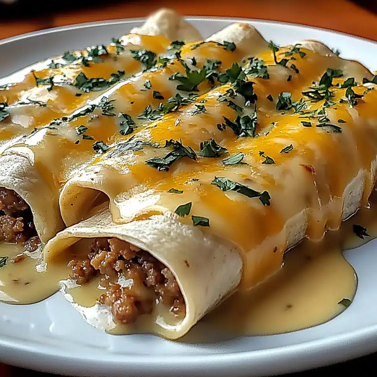 Breakfast Enchiladas with Sausage