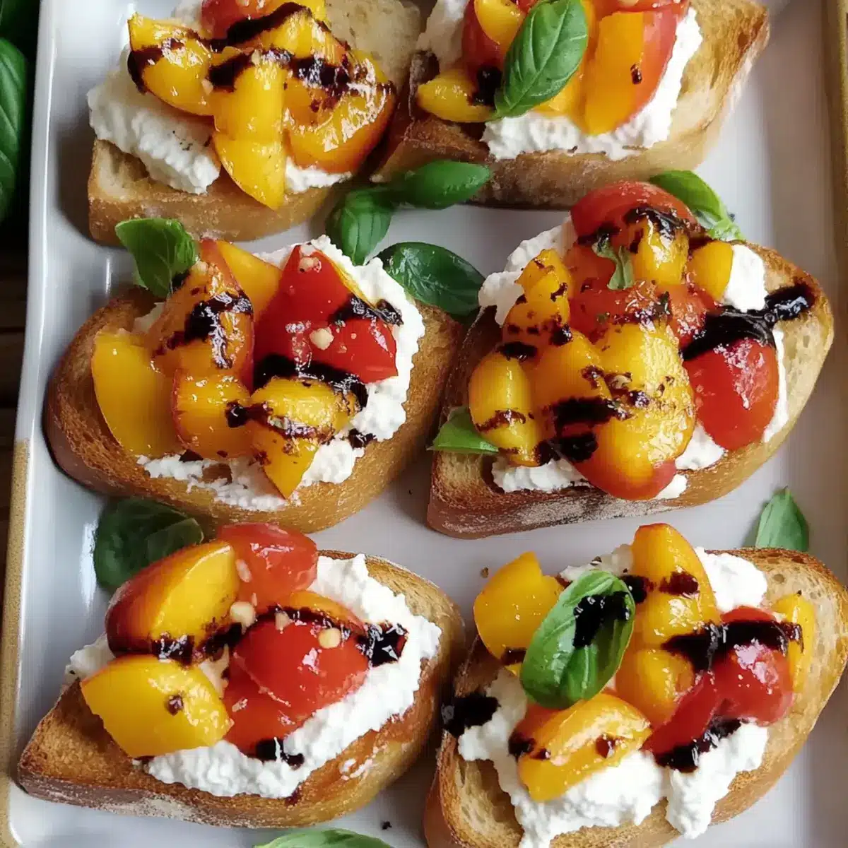 Quick Peach Bruschetta