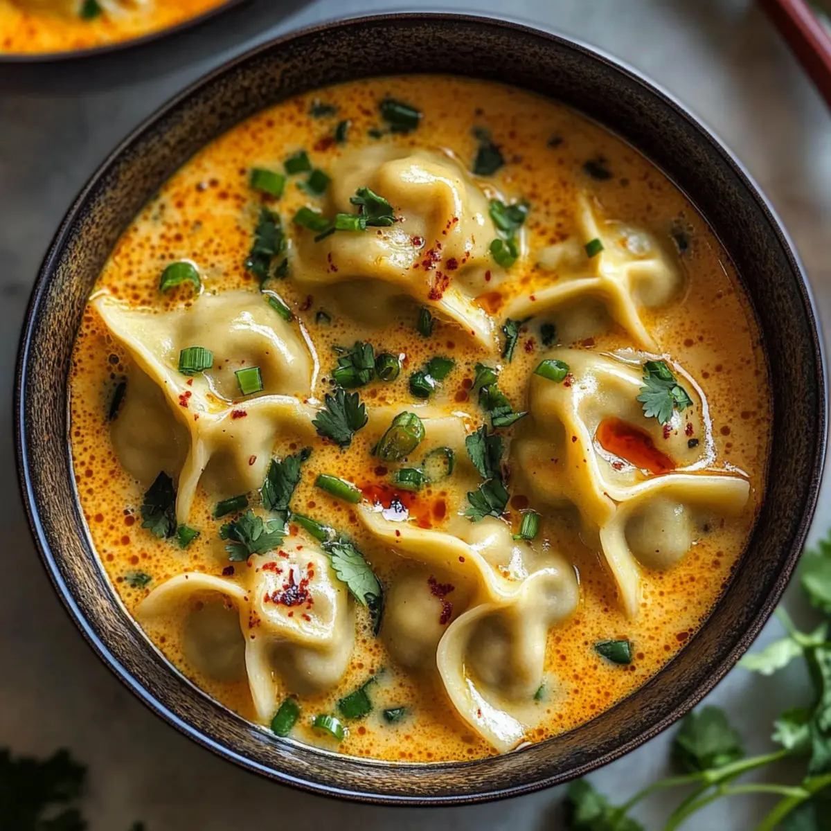 Coconut Curry Soup with Dumplings