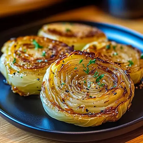 Oven Roasted Garlic Cabbage Steaks