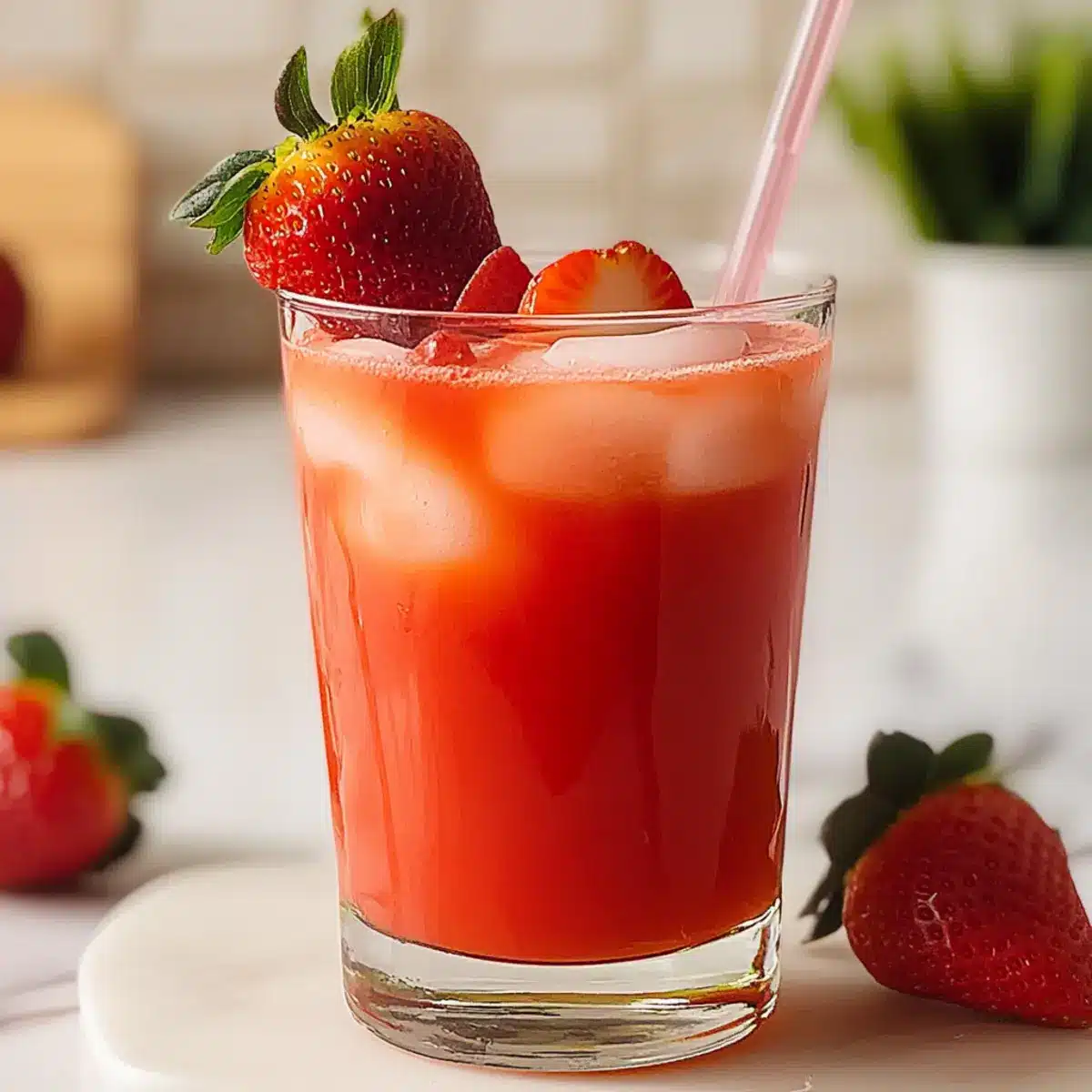 Iced Strawberry Green Tea