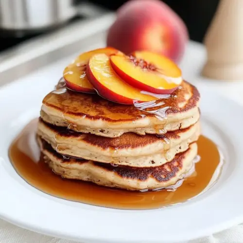 Cinnamon Peach Pancakes
