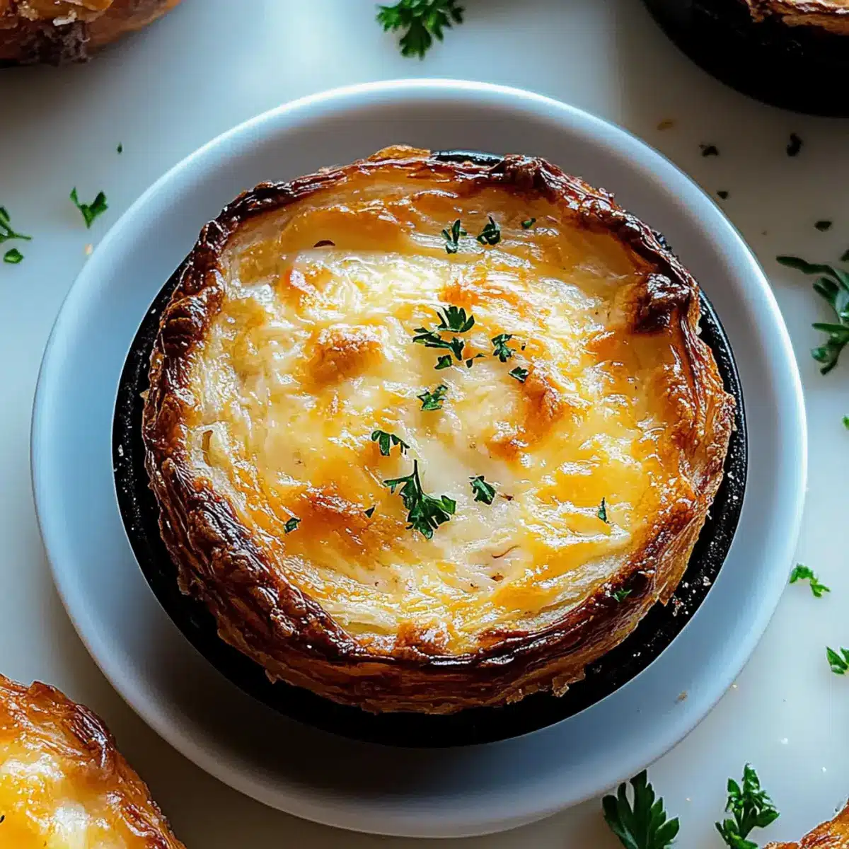 Cheesy Garlic Cruffin