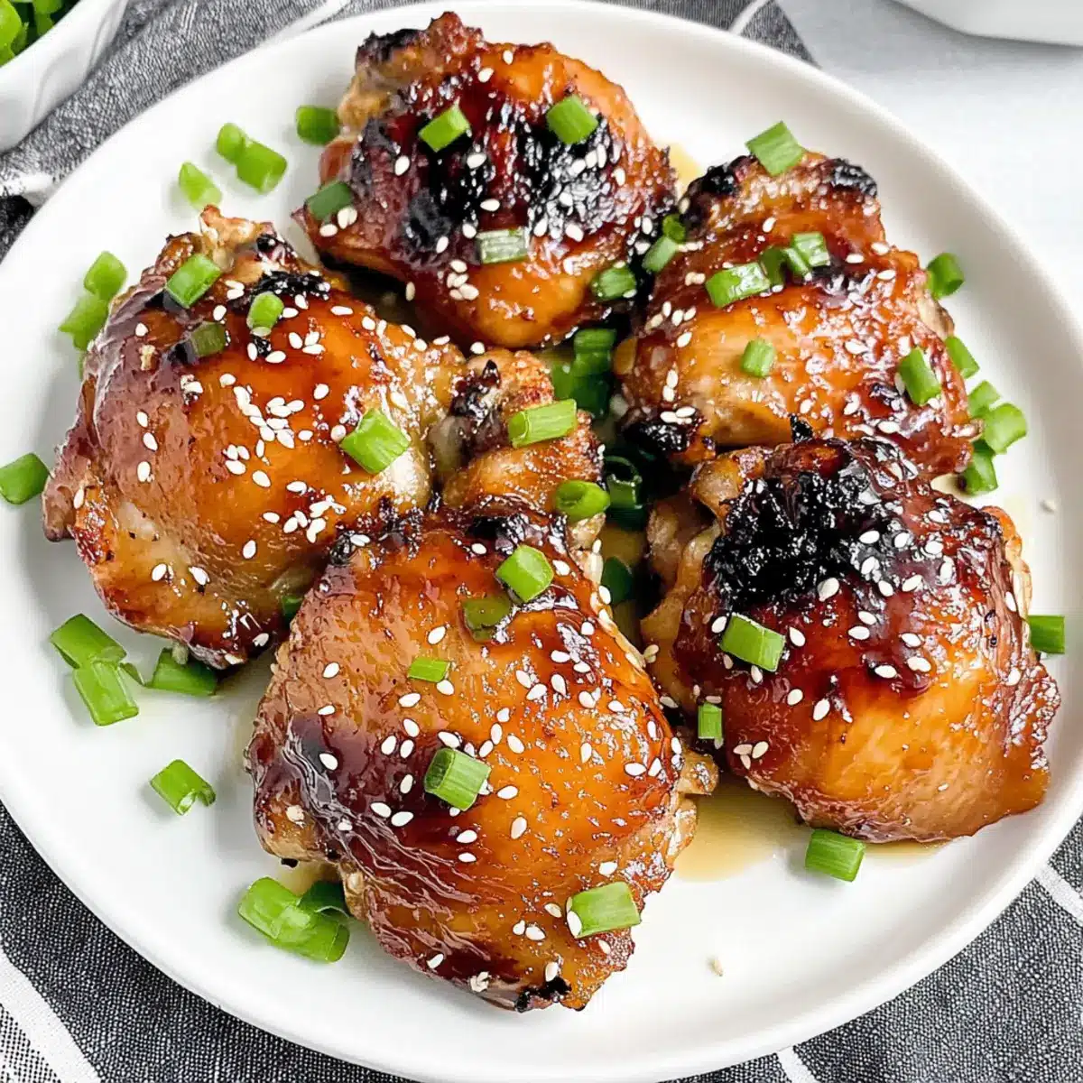 Oven Baked Teriyaki Chicken Thighs