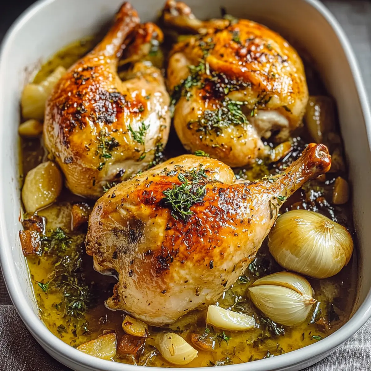 Oven-Roasted French Garlic Chicken
