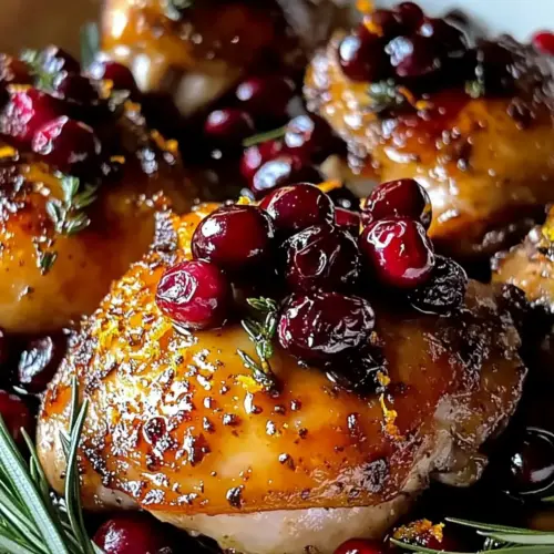 Baked Orange Cranberry Chicken Thighs