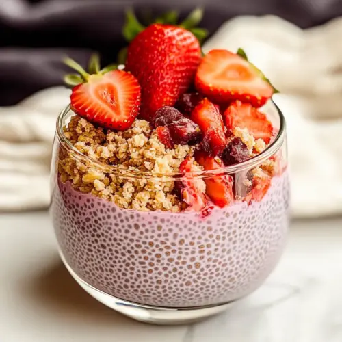 Strawberry Crumble Chia Pudding