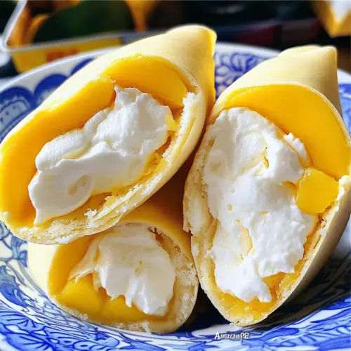 Pillowy Mango Pancakes