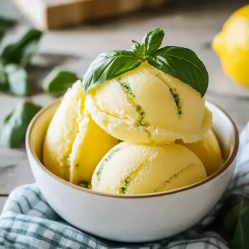 Lemon Basil Sorbet