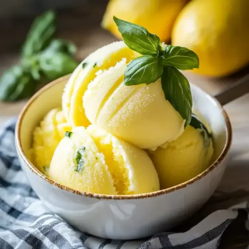 Lemon Basil Sorbet