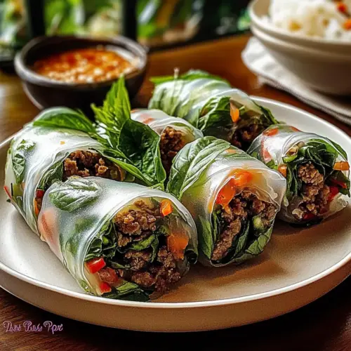 Thai Basil Beef Rolls