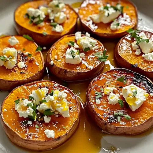 Roasted Sweet Potato Rounds with Honey & Feta Bliss