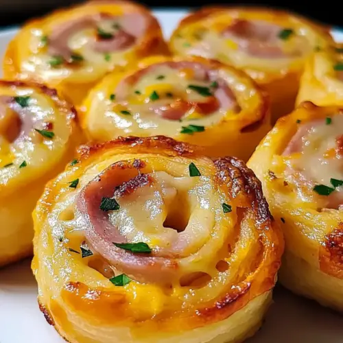 Easter Ham and Cheddar Pinwheels