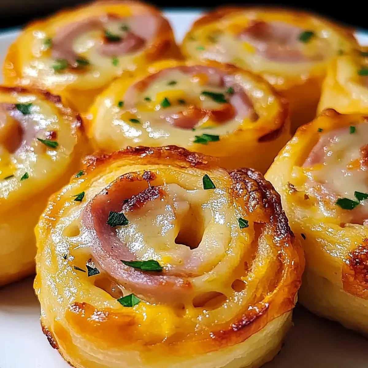 Easter Ham and Cheddar Pinwheels