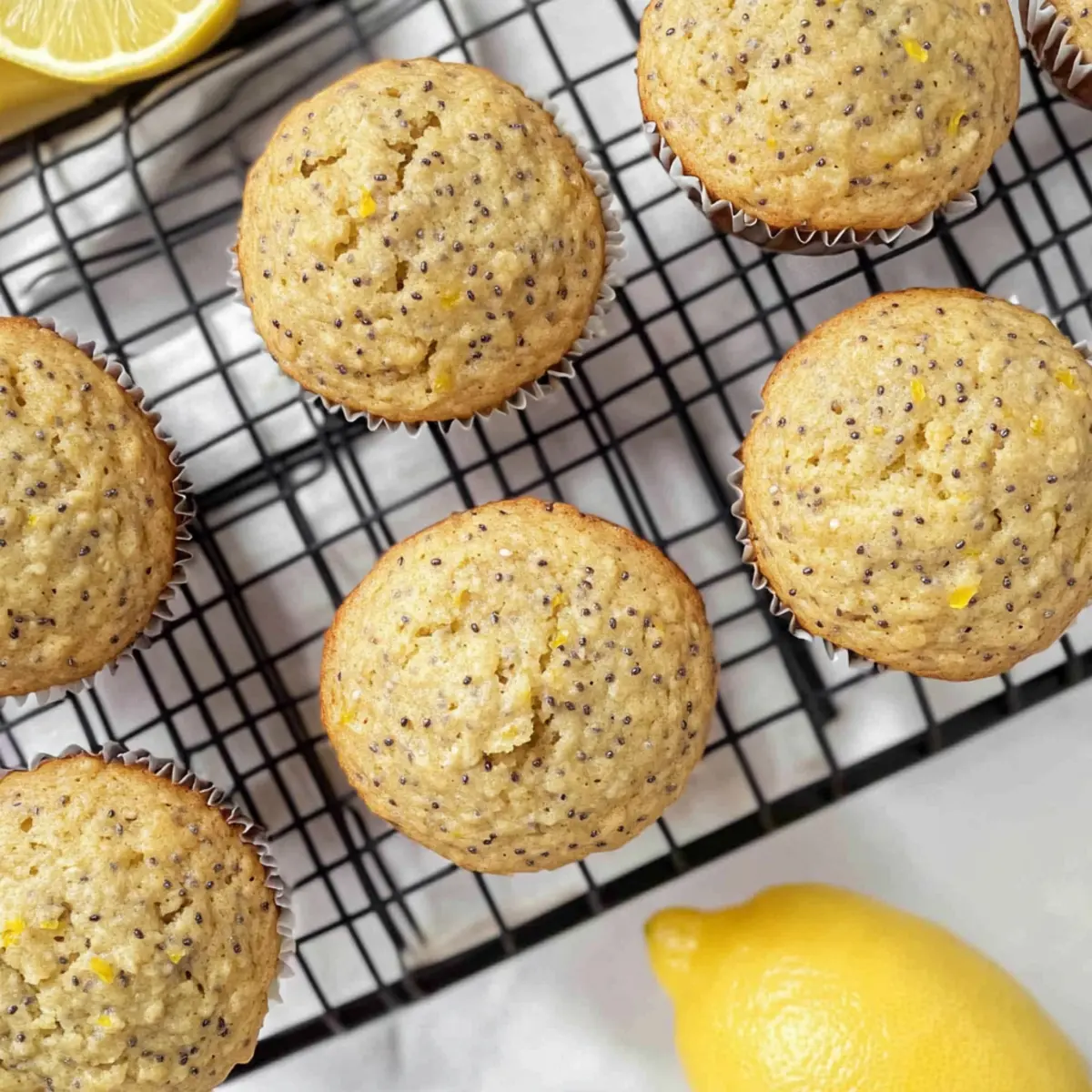 Lemon Chia Oat Muffins