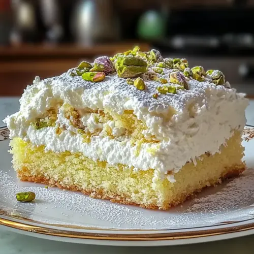 Lemon Pistachio Ricotta Cloud Cake
