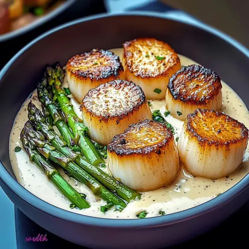 Seared Scallop Bowls with Asparagus